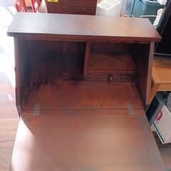 ライティングビューロー　机　木製　ダークブラウン　サイズ（約）幅７８×奥４３×高１００　　■近隣配送無料 買取GO‼　栄和店の画像