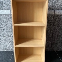 3段カラーボックス　ブラウン