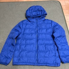 最終値下げ❣️150センチ  UNIQLO中綿アウター　ブルーの画像