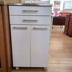 ★ジモティ割あり★ 山善 キッチンカウンターゴミ箱付 ホワイト ...