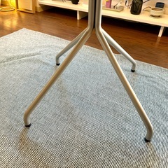 ラウンドテーブル90cm ホワイト 白丸天板 の画像