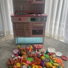 【お値下げ中】子供キッチン クッキングトイ 小物付き 　の画像