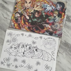鬼滅の刃　無限列車ノベルティ塗り絵
