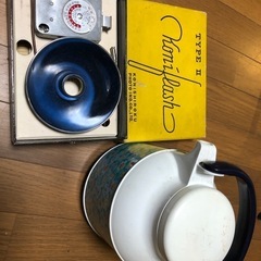 古いカメラフラッシュと魔法瓶をセットで差し上げます。