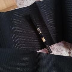 未使用  西陣 爪掻本絽綴れ 袋名古屋 夏帯 喪帯 帯締めの画像