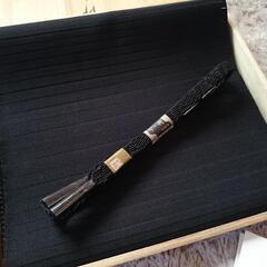 未使用  西陣 爪掻本絽綴れ 袋名古屋 夏帯 喪帯 帯締めの画像