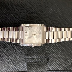 極美品「エンポリオ・アルマーニ」腕時計 👌👍 激安、シルバー 角文字盤の画像