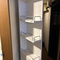 63-3956-87　すき間収納ラック　15cm　ホワイト　SSR-1815(WH)の画像