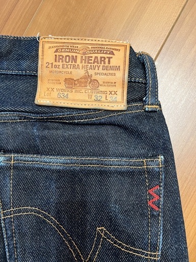 IRON HEART 634 21oz デニムパンツ W32 L34 未使用品