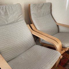 IKEA POANG ポエング パーソナルチェア ベージュの画像