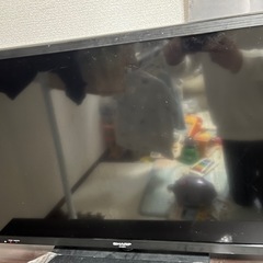 テレビ、リモコン、テレビの線、テレビ台