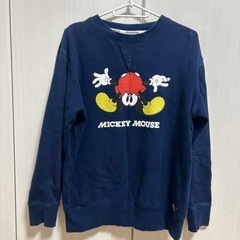 dickeys ミッキー　トレーナー　ネイビー　XSサイズ　裏起毛
