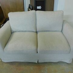 中古 程度良好 ニトリ 3人用布張りソファ カーシーKD WH スカートタイプ ホワイト 205×89×85