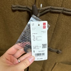 新品未使用　タグ付き　ユニクロ　UNIQLO ダッフルコート　Sサイズ　ブラウンの画像