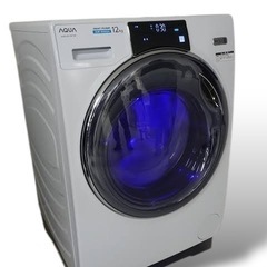 【美品】AQUA アクア　AQW-DX12M ドラム式洗濯乾燥機　2022年製　洗濯機　乾燥機　　の画像
