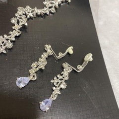 ブライダル アクセサリー ティアラ ネックレス イヤリング お姫様　韓国の画像