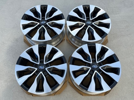 ★新車外し 極上品 レガシィ アウトバック BT5 後期 Limited EX 純正 ホイール 4本 7J 18インチ PCD114.3 5H +55 D型 E型 リミテッドEX★