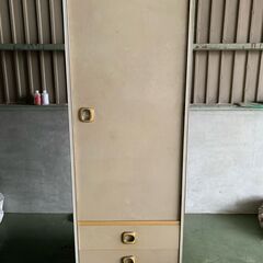 長タンス　鏡付　白色　欲しい方に無料で差し上げます
