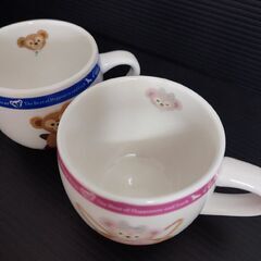 ダッフィー&シェリーメイ　陶器製スーベニアカップ　2個セットの画像