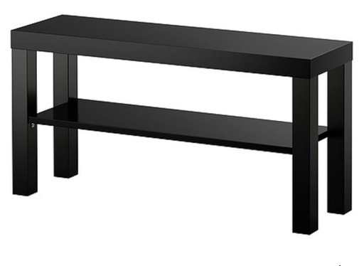 IKEA テレビ台　テレビボード　シンプル　スタイリッシュ　黒　棚付き