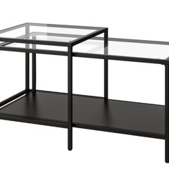〈お譲り〉IKEA ヴィットショー　2点ガラステーブル