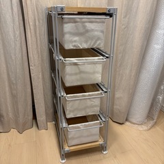 無印良品　スチールユニットラック引き出し4段収納　布製