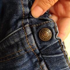 GU 150cm裏起毛 デニムパンツ　の画像