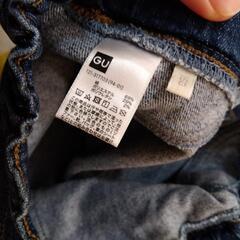 GU 150cm裏起毛 デニムパンツ　の画像