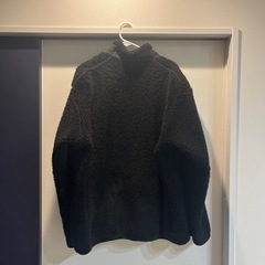 ユニクロ　UNIQLO 
　ボアフリースジャケット　 XXL 黒　ダメージなし　の画像