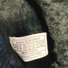 アグ　UGG ムートンブーツ　ブラック　22cmの画像