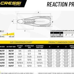 CRESSI REACTION PRO ブルー 24〜25センチの画像