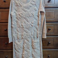 ふわふわニットのワンピース