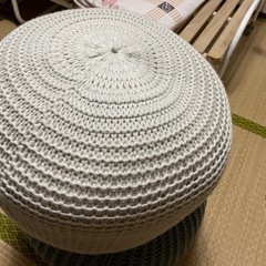 2個 スツール　円形 プフ 椅子 チェア ソファ 　
の画像