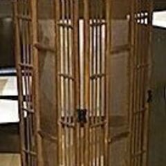 パーテーション　スクリーン　衝立　藤　ラタン　２連×２セット　高さ１５３ｃｍの画像