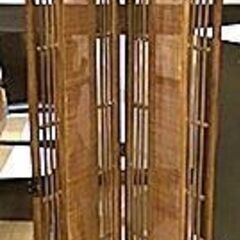 パーテーション　スクリーン　衝立　藤　ラタン　２連×２セット　高さ１５３ｃｍの画像