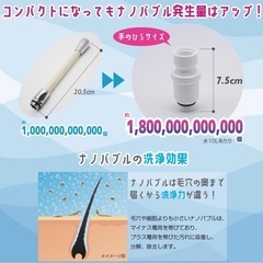 お風呂革命Newナノバブール プチ Petit シャワーヘッド用 ナノバブル発生器 ホワイトの画像