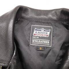 KADOYA カドヤ K'S LEATHER ライダース ジャケット LMX TR ブラック size:Sの画像