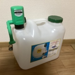 アウトドア、キャンプ、非常用に！　20ℓポリタンク+シャワーポン...
