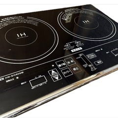 【値下げ】ヤマゼン IHW-S1460G-B IH調理器(2口)...
