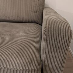 【セール75%OFF｜値引可】ソファー（2人） グレー色 コーデュロイ CRASH GATEの画像