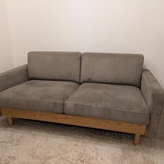 【セール75%OFF｜値引可】ソファー（2人） グレー色 コーデュロイ CRASH GATEの画像