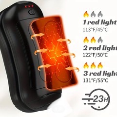 【新品】充電式カイロ（2個１組）黒の画像