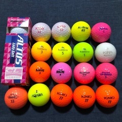 レディース 新品 未使用 ゴルフボール 20球 カラーボール 女...