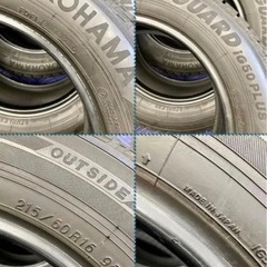 215/60R16 中古冬用タイヤ2本とゴムバルブ2個付きの画像