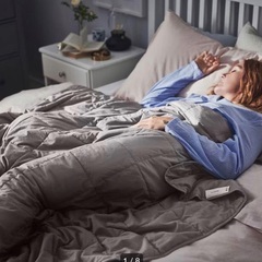 新品　IKEA odonvide グレー ブランケット 150x...