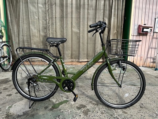 No.328 26インチ自転車シマノ外装6段変速タイヤ26x1.95整備済み新品並み