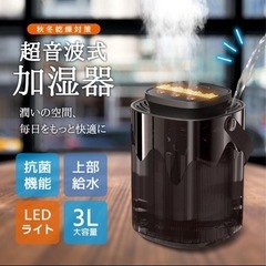 2024冬3つの噴出口 加湿器 卓上 加湿器 3L 加湿機 6畳...