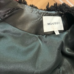 MOUSSY マウジー　ファーコート　ブラック　黒　おしゃれ　フリーサイズの画像