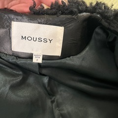 MOUSSY マウジー　ファーコート　ブラック　黒　おしゃれ　フリーサイズの画像