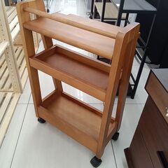 ★ジモティ割あり★  オープンラック ライトブラウン H79.5×D27×W50 クリーニング済み HJ5393の画像